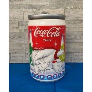 COCA-COLA "POLAR BEAR" SODA CAN COOKIE JAR--2004